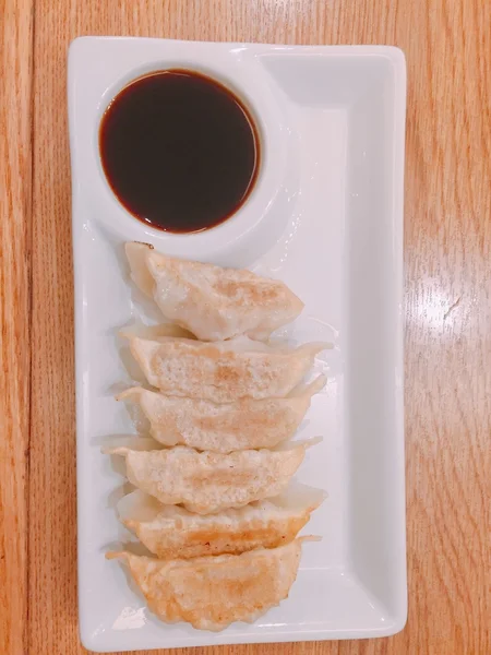 Gyoza gombóc, népszerű japán étel — Stock Fotó