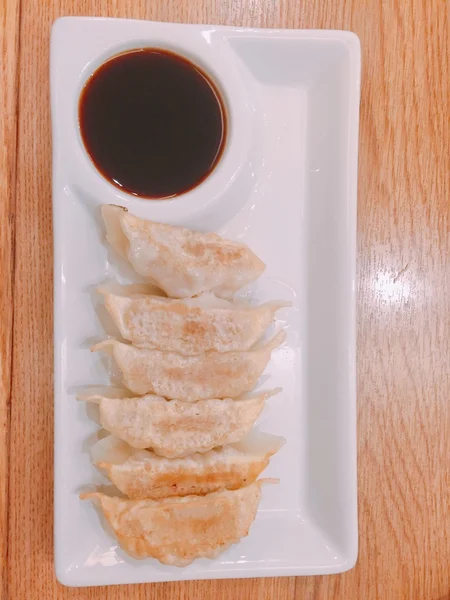 Gyoza gombóc, népszerű japán étel — Stock Fotó