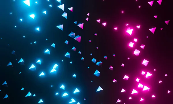 Abstraktes Polygonales Hintergrundgeometrisches Dreieck Leere Dunkelfuturistische Technik Mit Rosa Und — Stockfoto