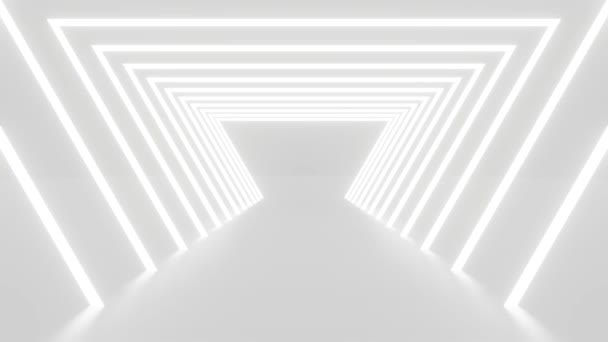 Animação Laço Fundo Abstrato Branco Branco Vídeo Renderização Para Pano — Vídeo de Stock