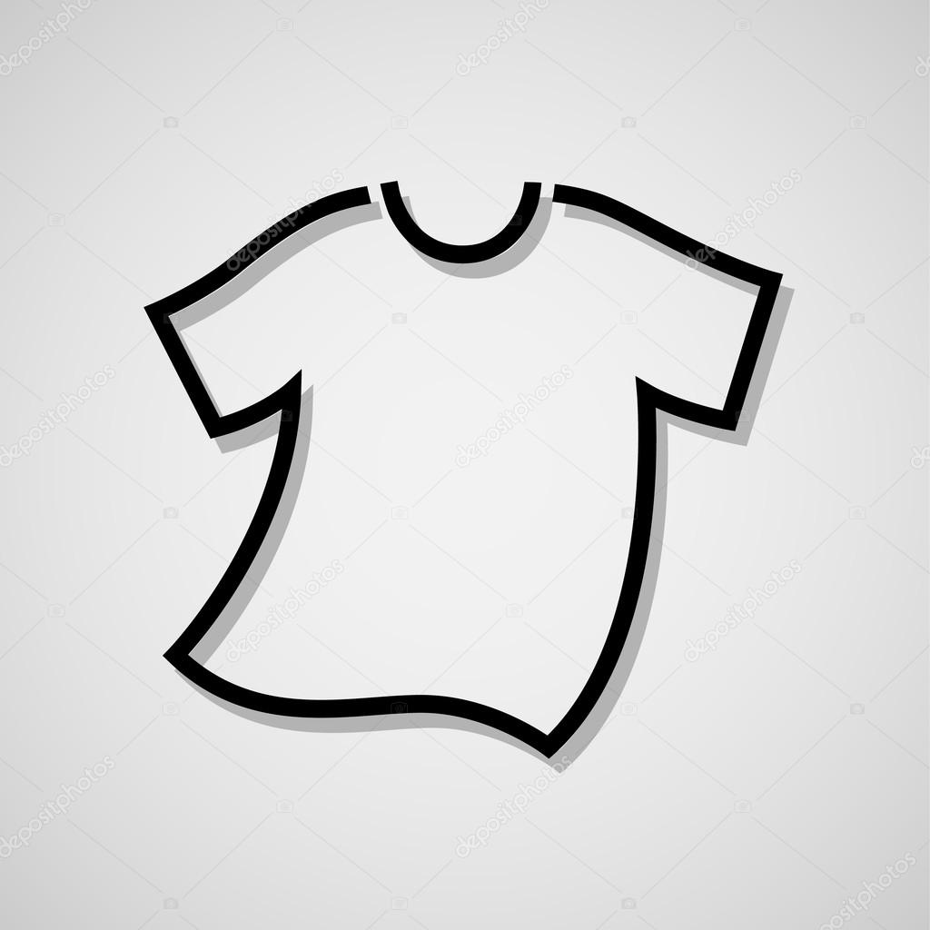 Download Vector white blank tshirt icon symbol — Stock Vector © yayha #65847683