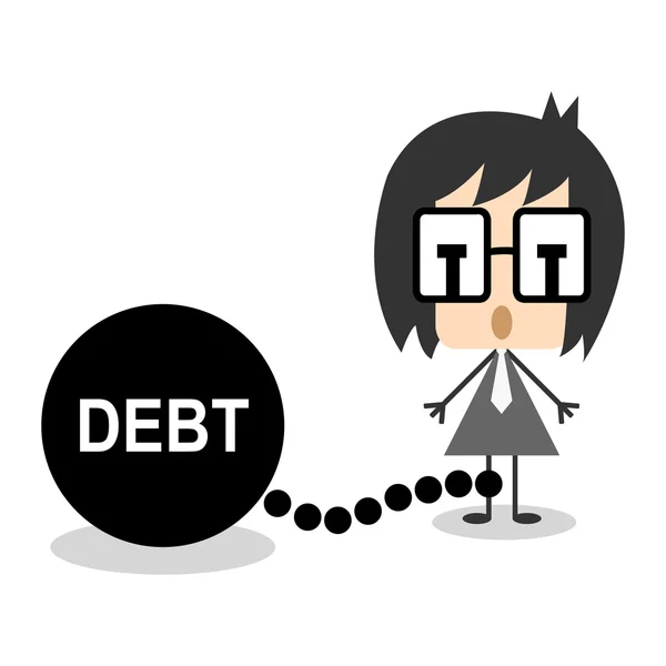 Векторный долг или деньги? — стоковый вектор