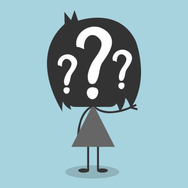 Vektör işadamı soru işareti, resimde Eps10 ile