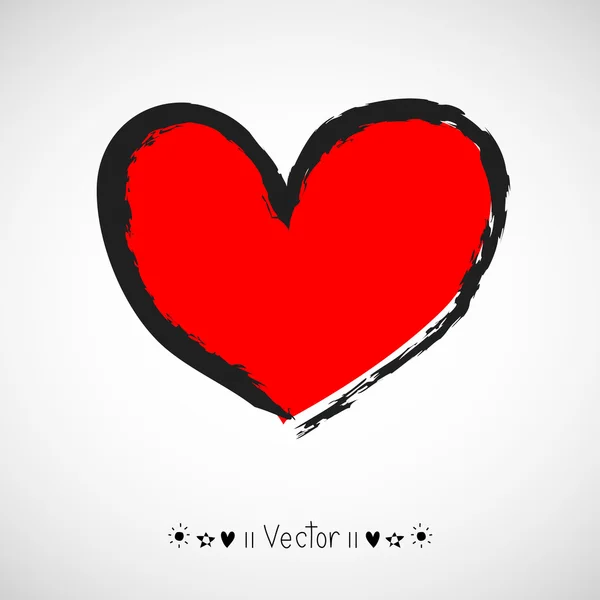 Coração desenhado à mão do vetor - caligrafia, ilustração EPS10 — Vetor de Stock