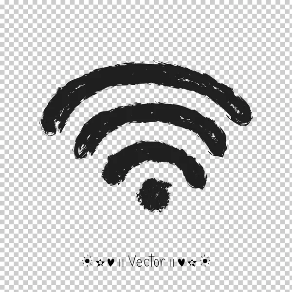 Vektör wifi kroki simgesi web ve mobil. Elle çizilmiş, resimde Eps10