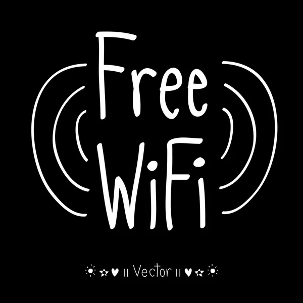 stock vector Vector hand drawn free wifi icon, Illustration EPS10