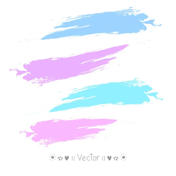 Vector colorful vector watercolor brush strokes, Illustration EPS10 — Stock Vector