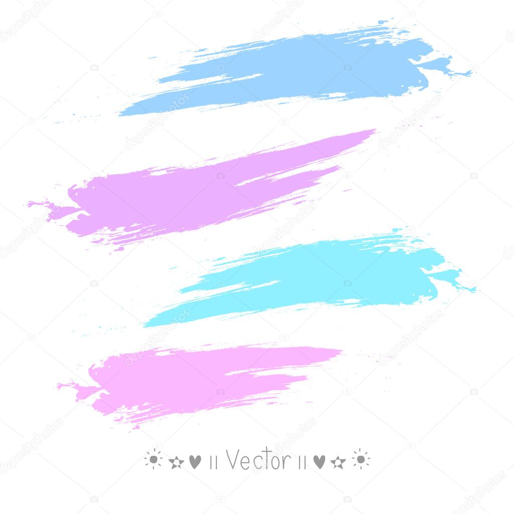 Vector colorful vector watercolor brush strokes, Illustration EPS10