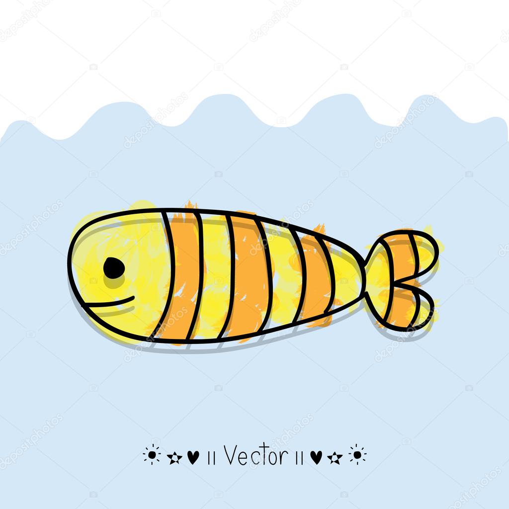 Vector fish icon, Illustration EPS10