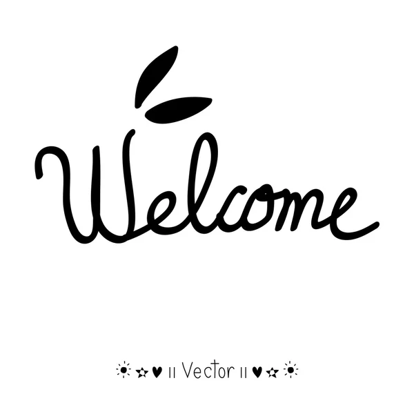 Signe de bienvenue vectoriel simple, Illustration EPS10 — Image vectorielle