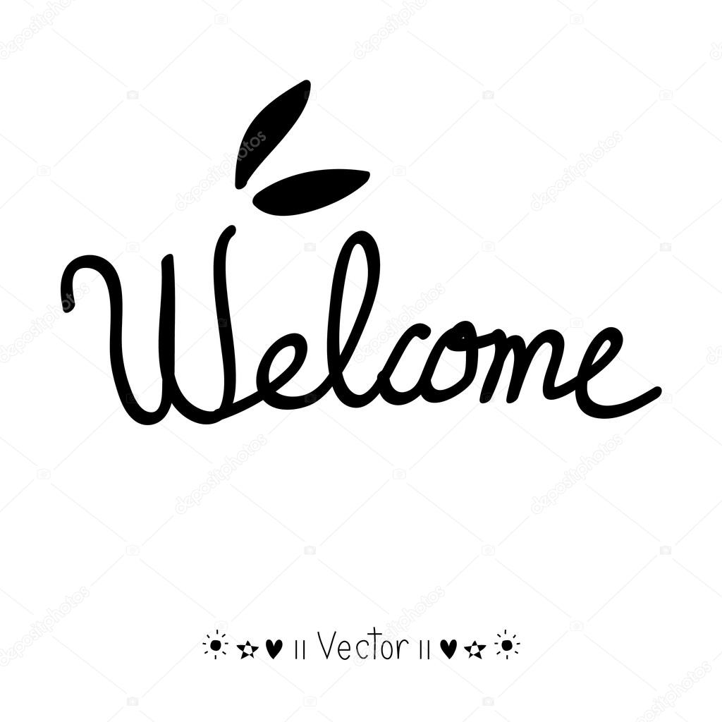 Vector simple Welcome sign, Illustration EPS10