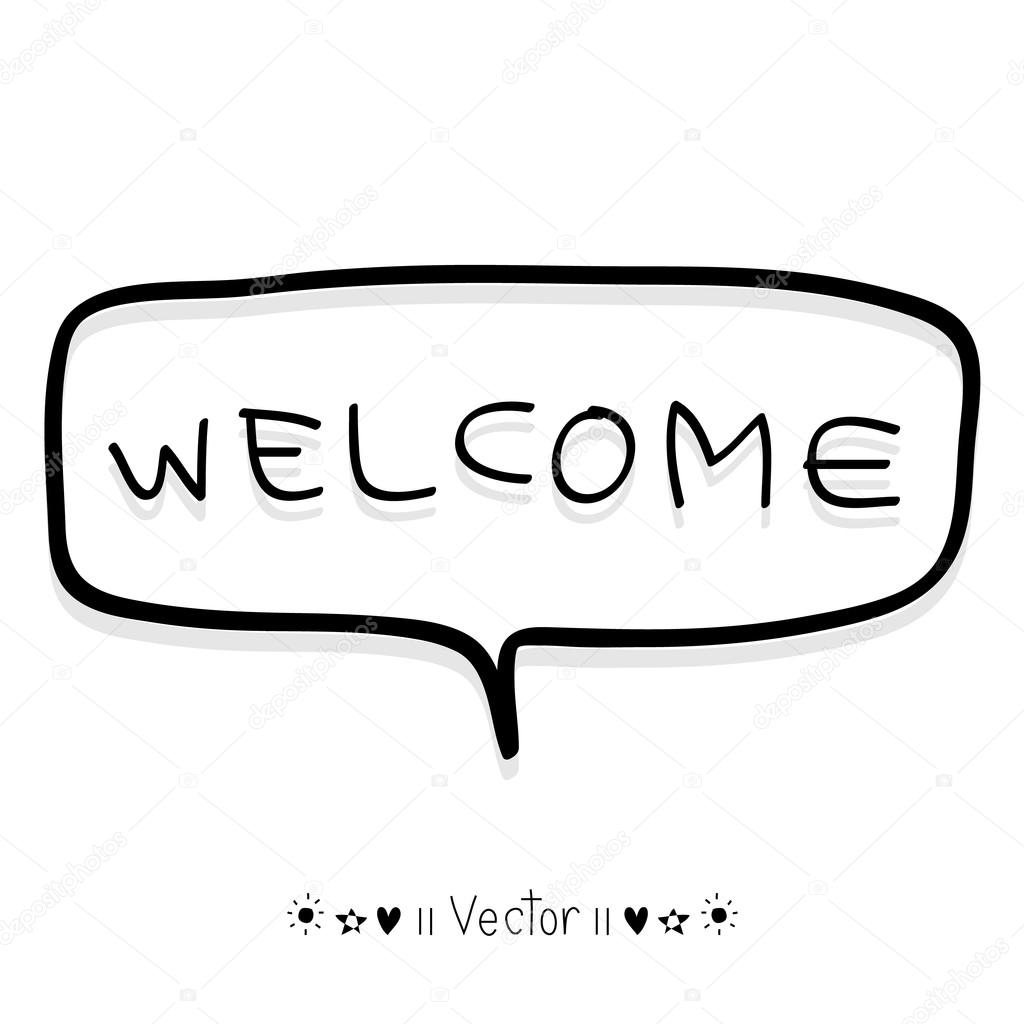Vector simple Welcome sign, Illustration EPS10