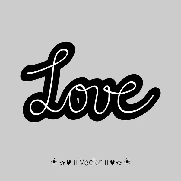 Vector liefde (Hand getrokken) — Stockvector