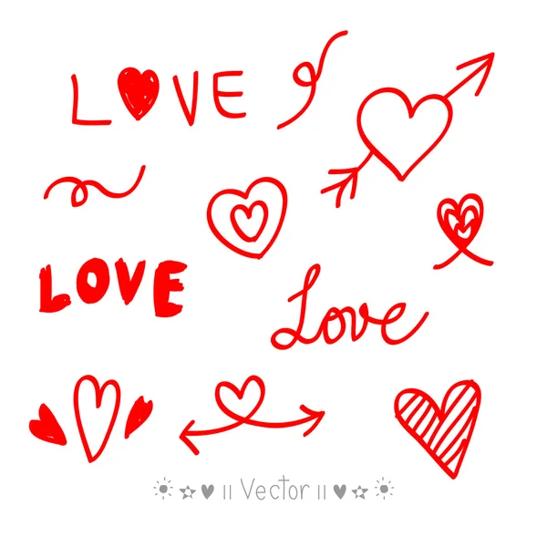 Vector liefde (Hand getrokken) — Stockvector