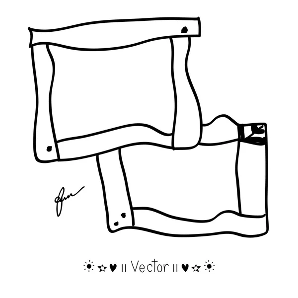 Sada rámců ručně kreslenou vektorové — Stockový vektor