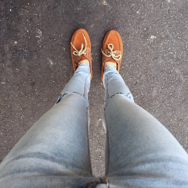 Selfie paspas Ayakkabı — Stok fotoğraf