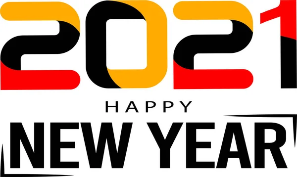 Beyaz arka planda izole edilmiş yeni yıl 2021 kutlu olsun. Web sitesi tasarımı, logo, uygulama, UI için. Vektör illüstrasyonu