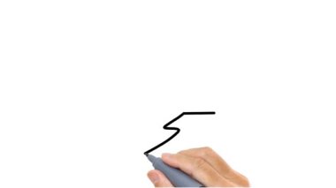 Beyaz arkaplanda el çizimi komik konuşma balonu çizimi Art Style. Hareket Grafiği 4K video çözünürlüğü.