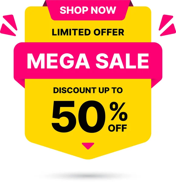 Satış afişi tasarımı, büyük indirim özel teklifi. Vektör illüstrasyonu.