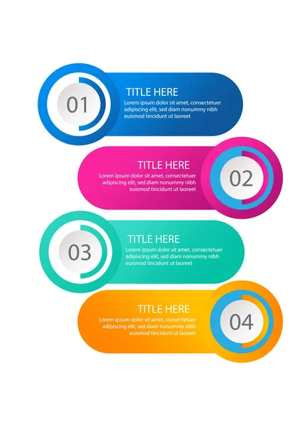 İş sunumu için adımlı ya da seçenekli sancak bilgi tasarım şablonu