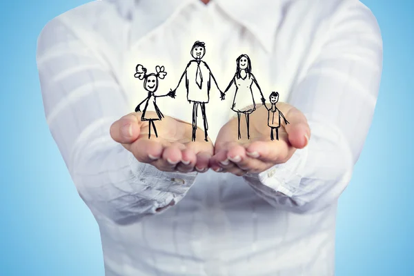 Family life insurance, family services, family policy concept — Stock Photo, Image