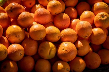 organik portakallar sokak pazarında