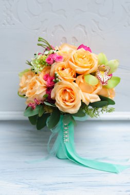 Güzel düğün çiçek buketi gelin için
