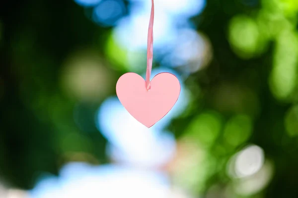 Corazón de papel rosa — Foto de Stock