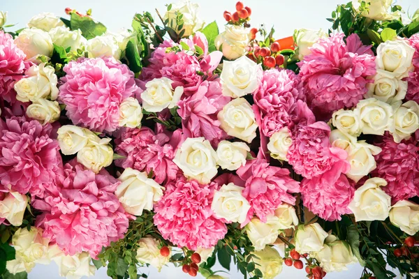 Güzel peonies ve güller