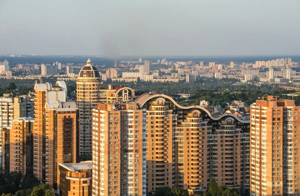Solnedgång i Kiev, Ukraina — Stockfoto