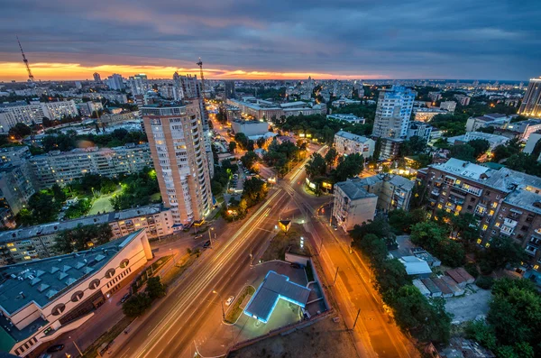Gece Kiev cityscape — Stok fotoğraf