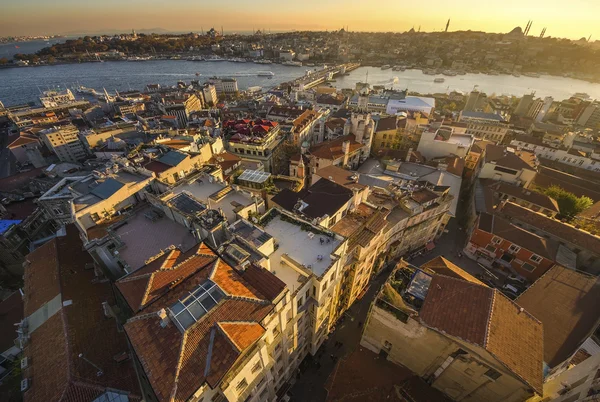 İstanbul günbatımı panorama — Stok fotoğraf