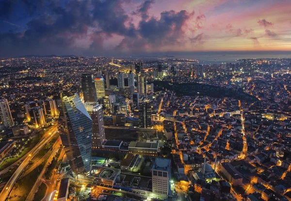 Panoramisch uitzicht vanuit de lucht op Istanbul, Turkije — Stockfoto