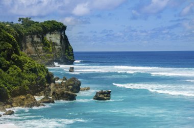 ıssız sahil Lombok Adası'nda. Endonezya.