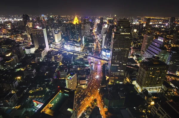Miejski noc panorama miasta Bangkok. — Zdjęcie stockowe