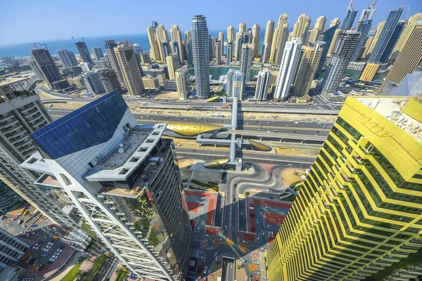 Dubai marina panoramablick — Stockfoto