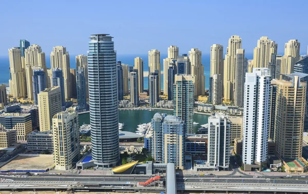 Panoramatický výhled na Dubaj Marina — Stock fotografie