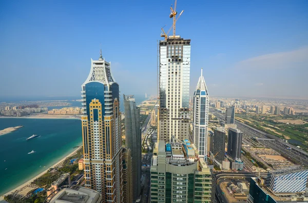 Panoramiczne widoki na centrum Dubaju — Zdjęcie stockowe