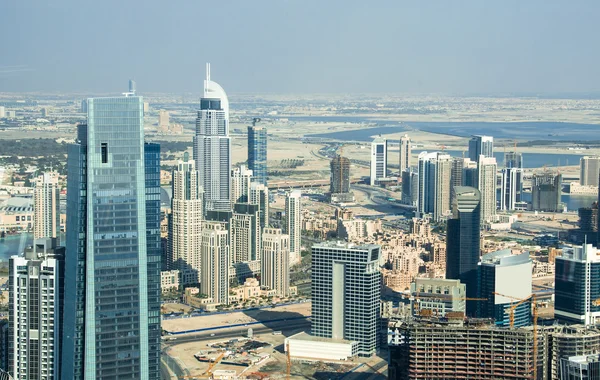 Panoramiczne widoki na centrum Dubaju — Zdjęcie stockowe