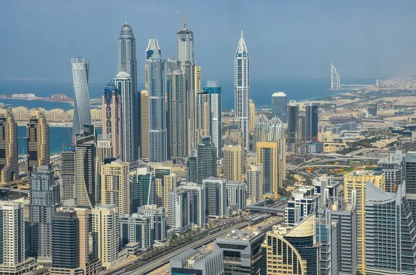 Panoramatický výhled na centrum města Dubai — Stock fotografie