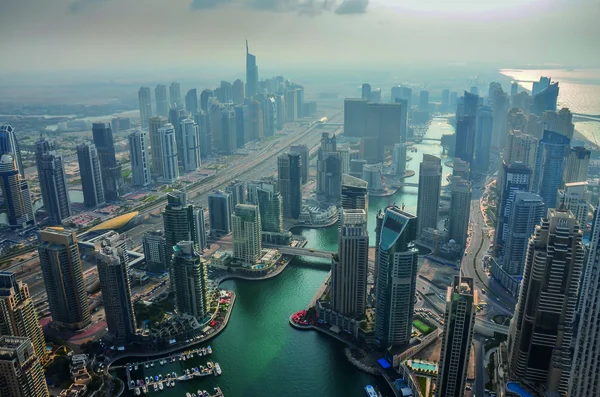 Vistas panorâmicas do centro da cidade de Dubai — Fotografia de Stock