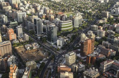 Modern apartmanlar ve daire şehir Santiago, Şili.