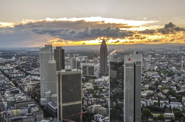 Skyline moderno di Francoforte — Foto Stock