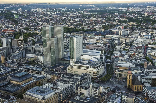 Skyline moderno de Frankfurt, Alemanha distrito financeiro de negócios . — Fotografia de Stock