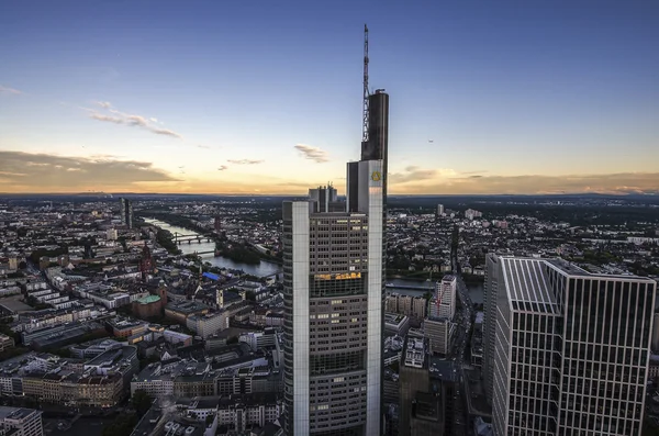 Skyline moderno de Frankfurt, Alemanha distrito financeiro de negócios . — Fotografia de Stock