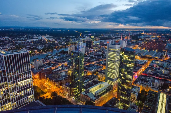 Francoforte sul Meno di notte, Germania — Foto Stock