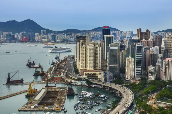 Hong kong hafen am tag — Stockfoto