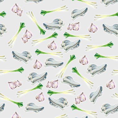 Sulu Boya limon sarımsak erişte desen