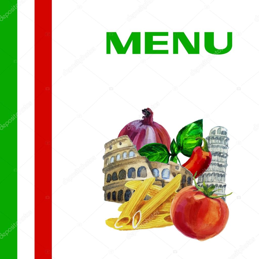 Italian cuisine menu design background