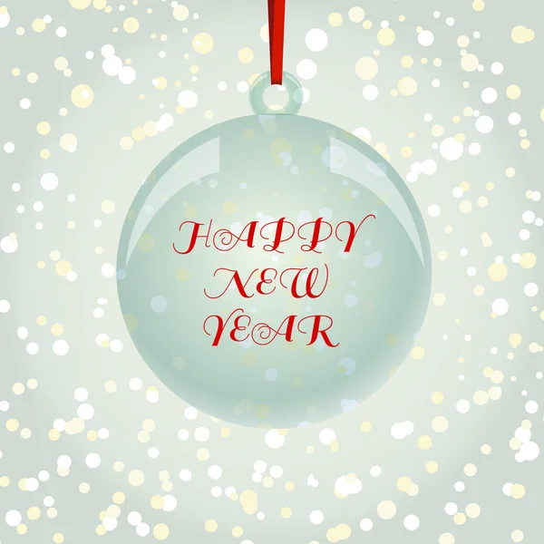 Kar taneleri backgrou topa ile Noel Newyear tebrik kartı